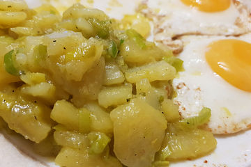Dämpfkartoffeln mit Porree