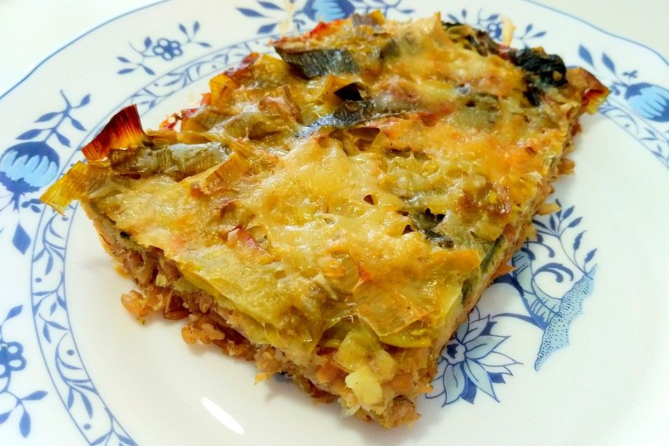 Grünkernauflauf mit Lauch Grünkernauflauf mit Lauch