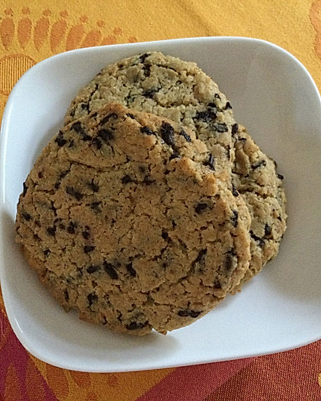 Erdnussbutter-Kekse mit Hermannteig -  Hermann Peanutbutter Cookies