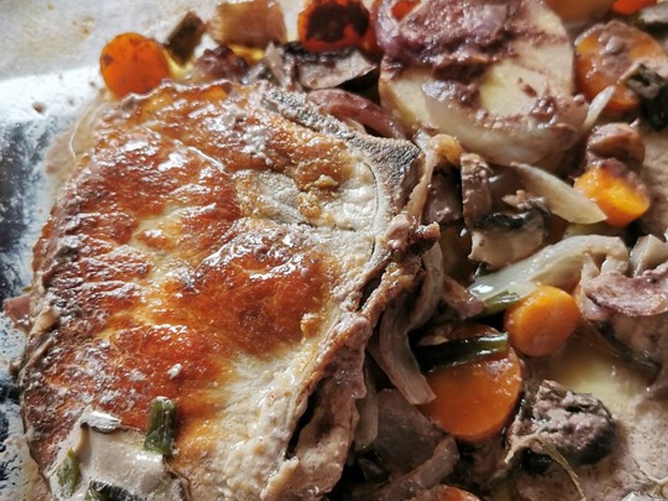 Kotelett in Senf-Wein-Sahne aus dem Ofen von Biohühnchen| Chefkoch