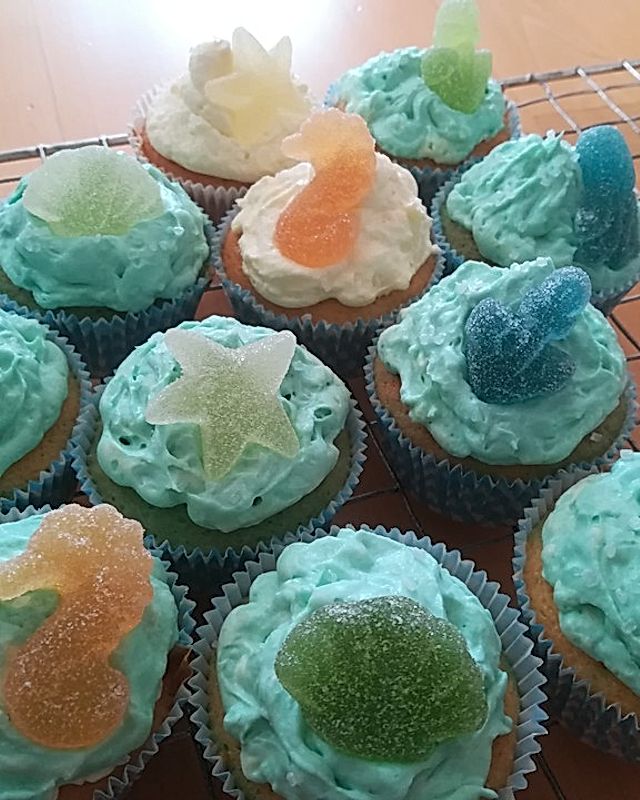 Meerige Meerjungfrauen-Cupcakes