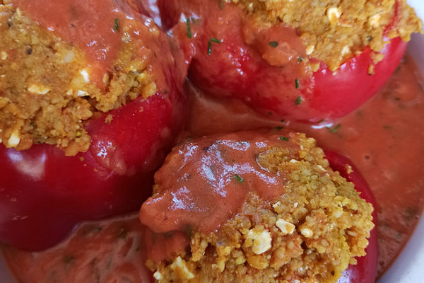 Gefüllte Paprika mit Couscous und Linsen von alittlfreak | Chefkoch