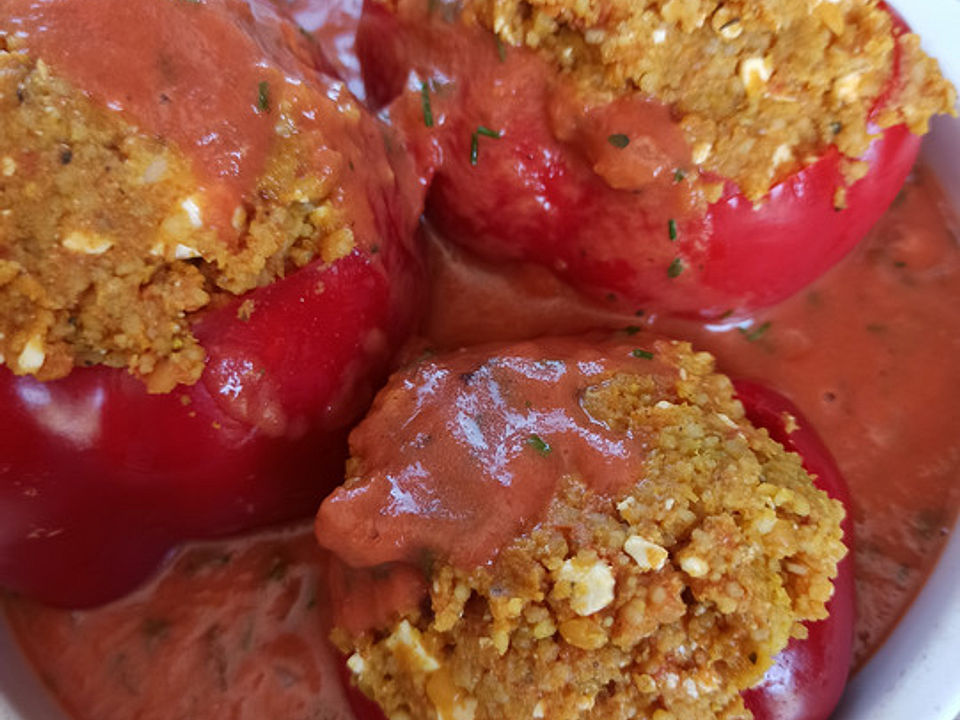 Gefüllte Paprika mit Couscous und Linsen von alittlfreak| Chefkoch
