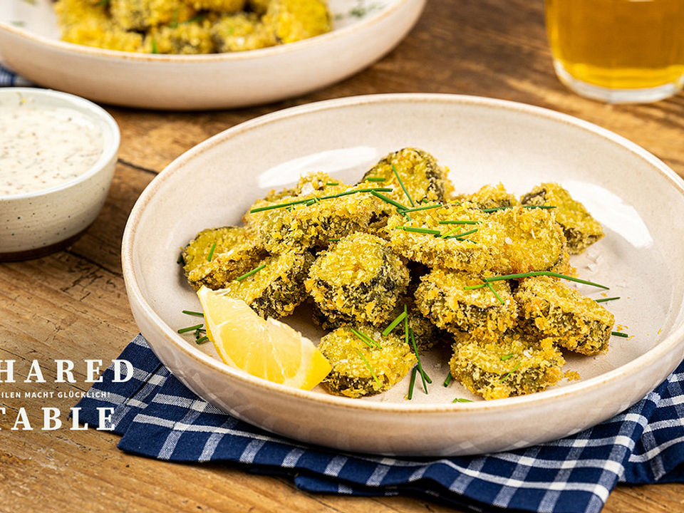 Fried Pickles vegane BackfischAlternative mit veganer Remoulade von