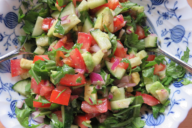 Tomaten-Gurken-Avocado-Rucola-Salat von opmutti| Chefkoch