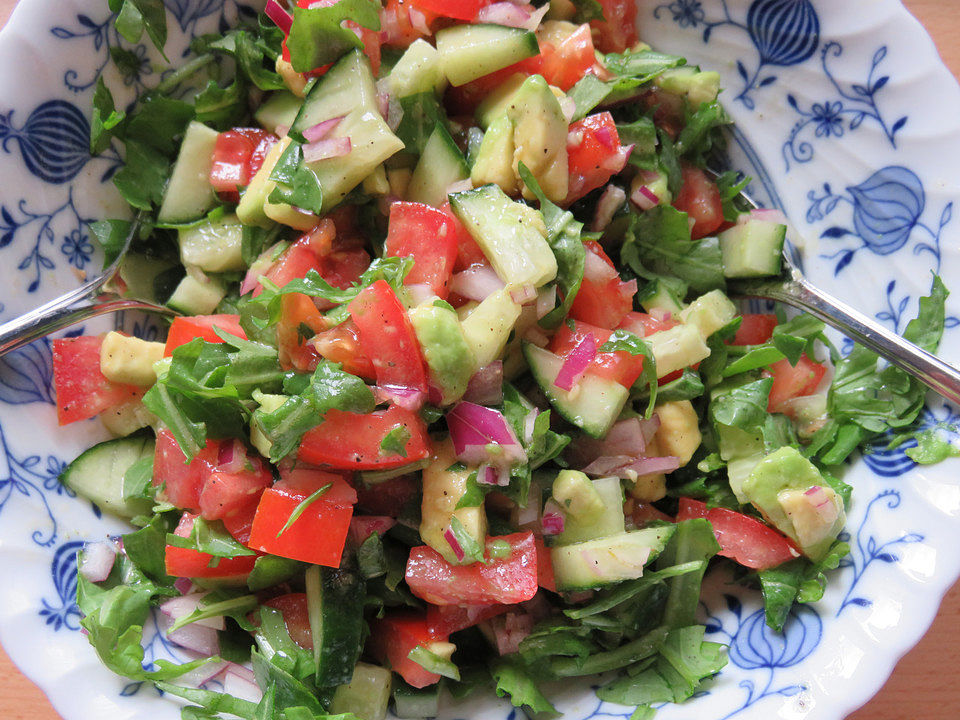 Tomaten-Gurken-Avocado-Rucola-Salat von opmutti| Chefkoch