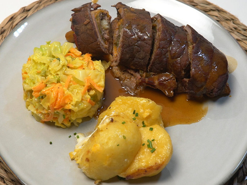 Roulade Fruhlingsedition Eigschnittna Gloss Frankischer Cole Slaw Von Dasperfektedinner Chefkoch