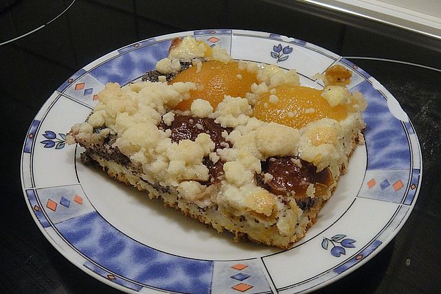 Aprikosen - Mohn - Klecksel - Kuchen von moonflower1| Chefkoch