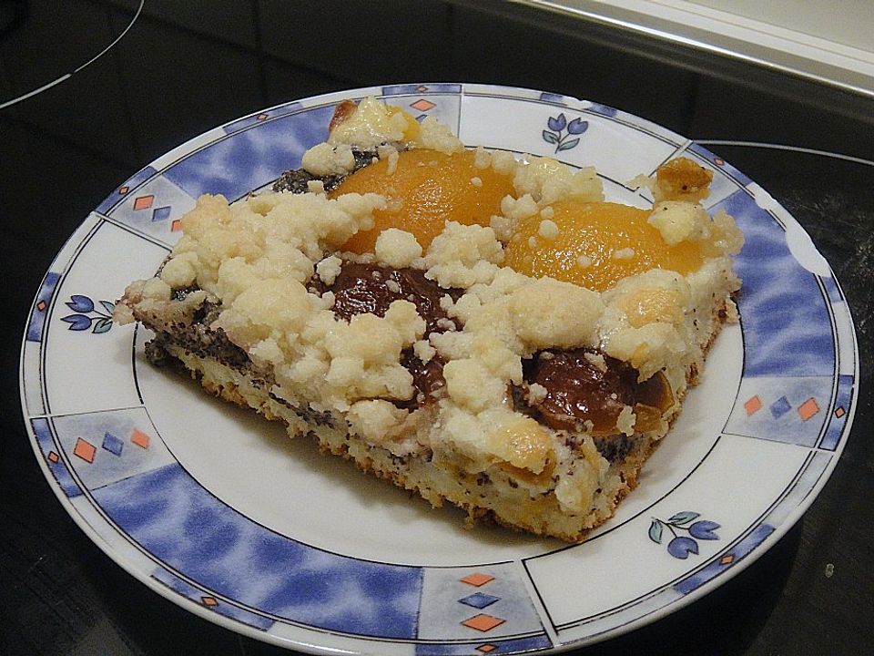 Aprikosen - Mohn - Klecksel - Kuchen von moonflower1| Chefkoch