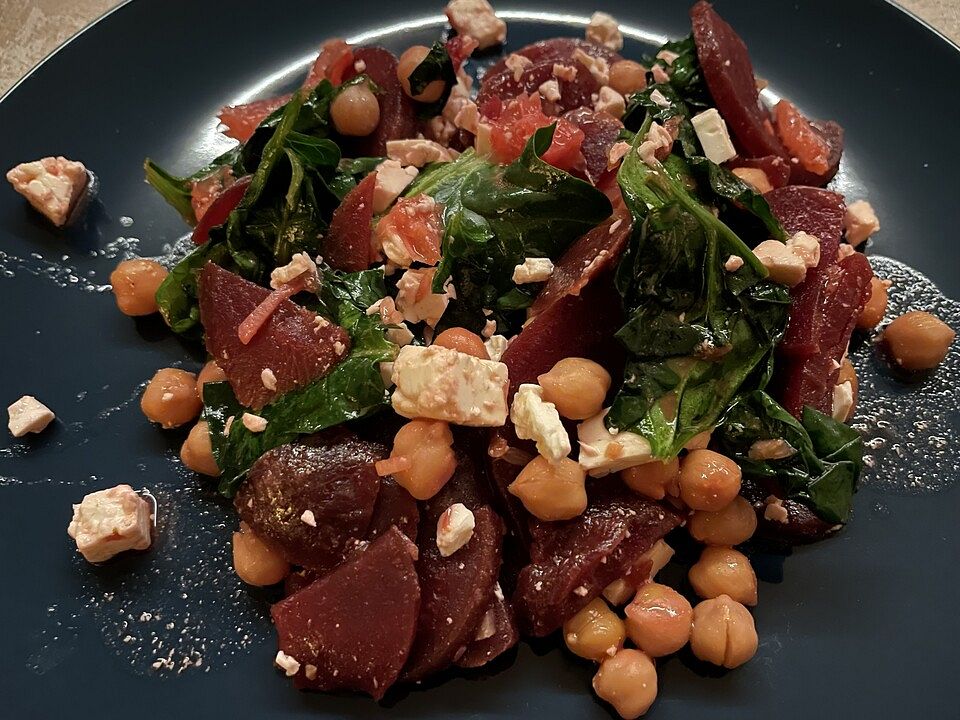 Rote Bete-Grapefruitsalat mit Kichererbsen von schnucki25| Chefkoch Rote Bete-Grapefruitsalat mit Kichererbsen von schnucki25| Chefkoch