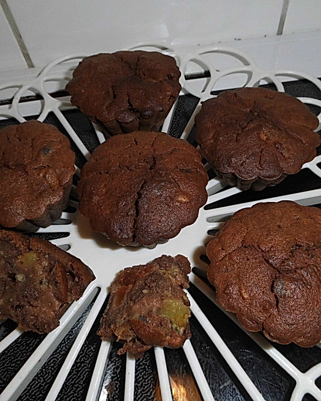 Exoten-Muffins mit Papaya, Kiwi und Kokosmehl