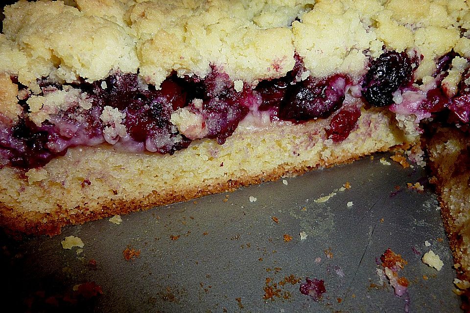 Apfel-Streuselkuchen mit Pudding