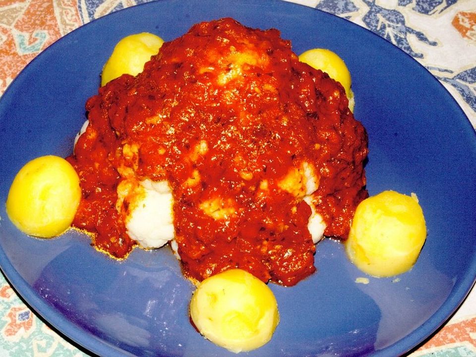 Blumenkohl mexikanisch, mit Serrano-Chilisauce von Tatunca| Chefkoch