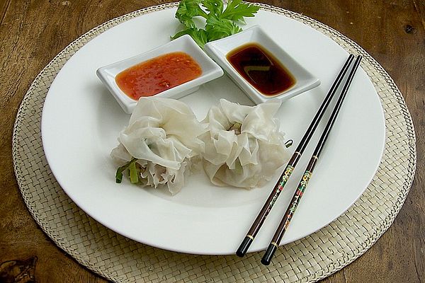 Dim Sum - gedämpfte, chinesische Klößchen in Reispapier von Liz-O ... Dim Sum - gedämpfte, chinesische Klößchen in Reispapier von Liz-O ...