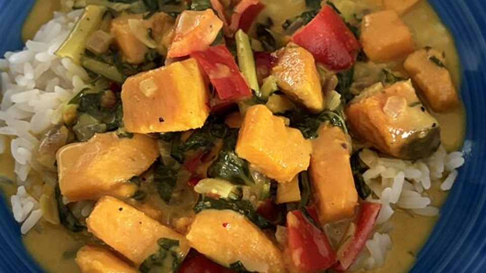 Süßkartoffel-Mangold-Curry von kleinehobbits