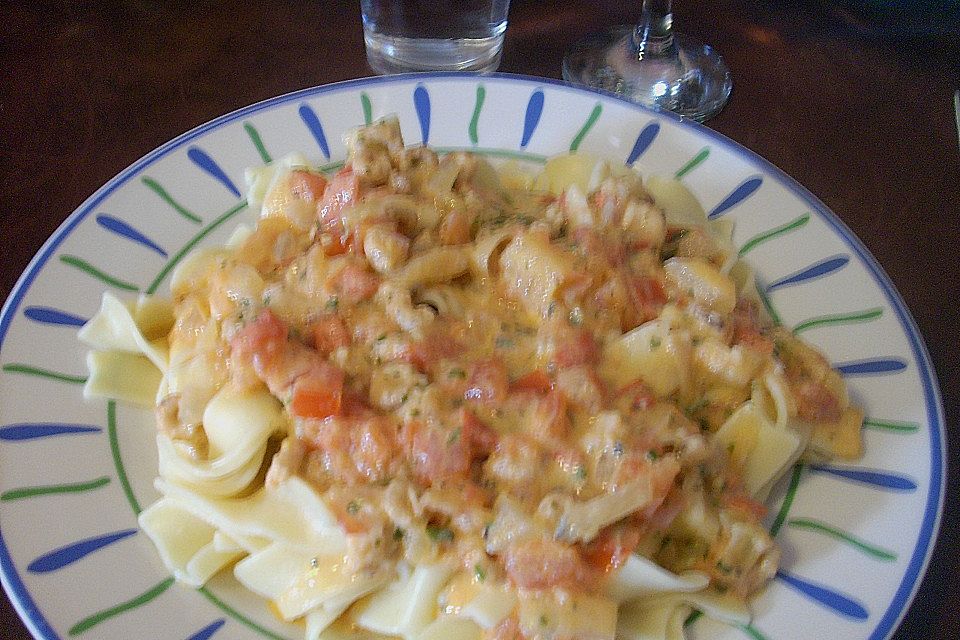 Shrimps - Weißwein - Sauce für Pasta