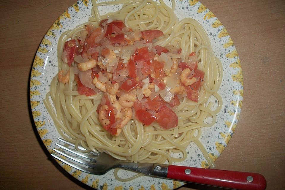 Shrimps - Weißwein - Sauce für Pasta