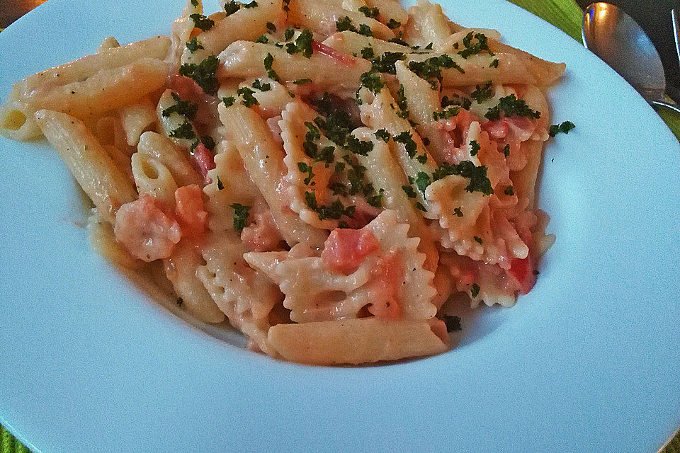 Shrimps - Weißwein - Sauce für Pasta