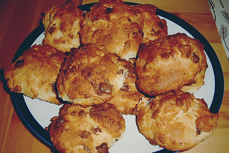 Quarkbrötchen mit und ohne Rosinen