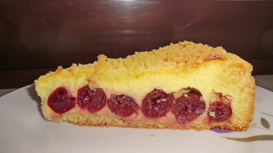 Krümeltorte mit Kirsch-Quarkfüllung von Tamlin