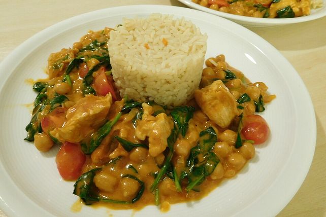 H Hnchen Kokos Curry Mit Spinat Von Batzimama Liebt Kochen Chefkoch