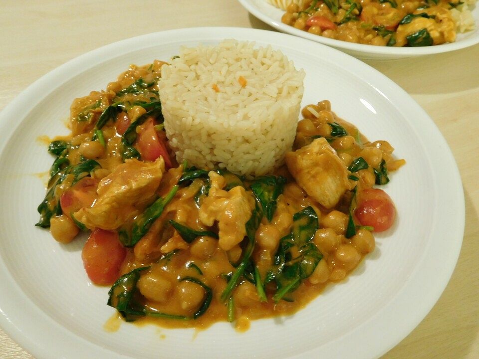 Hähnchen-Kokos-Curry mit Spinat von Batzimama_liebt_kochen| Chefkoch