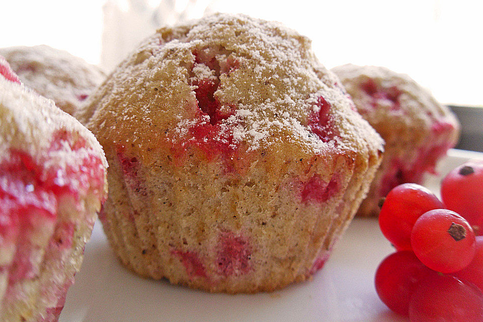 Haferflocken - Johannisbeer - Muffins