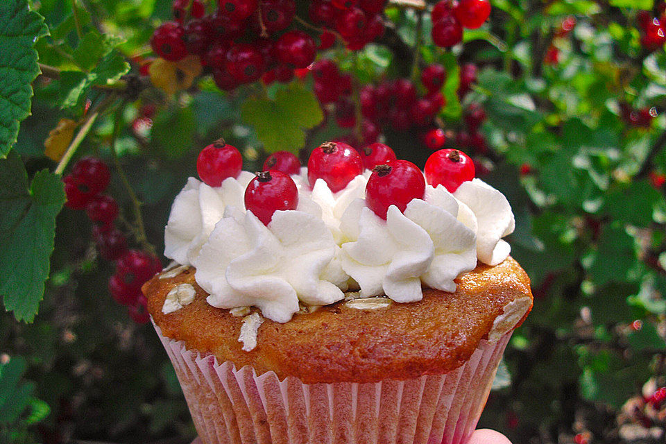 Haferflocken - Johannisbeer - Muffins