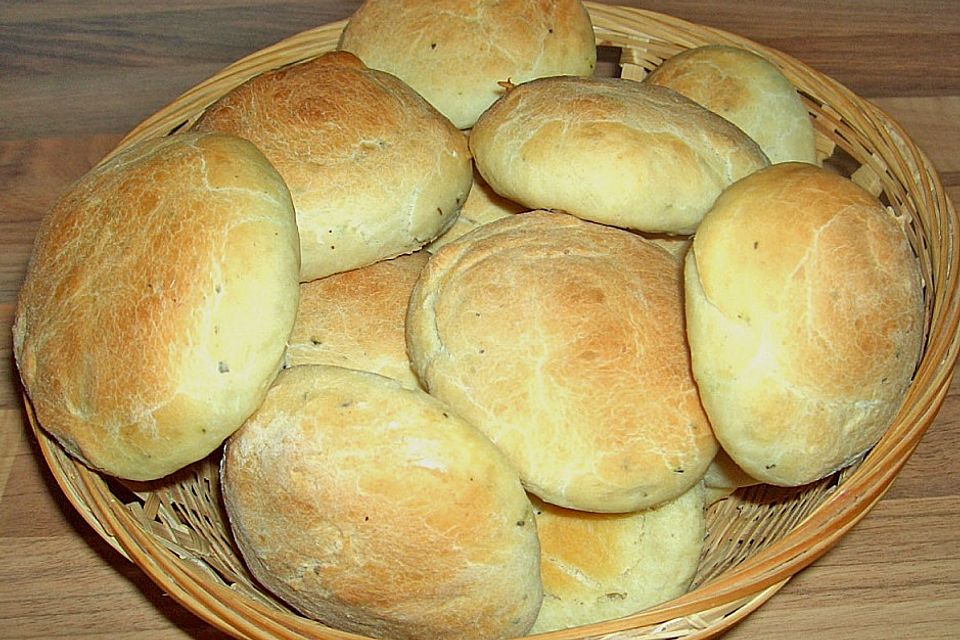 Pizza(teig)brötchen