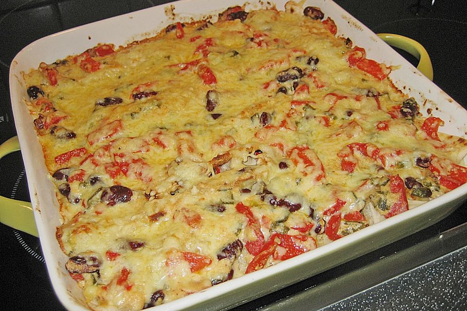 Hähnchen-Tortilla-Auflauf