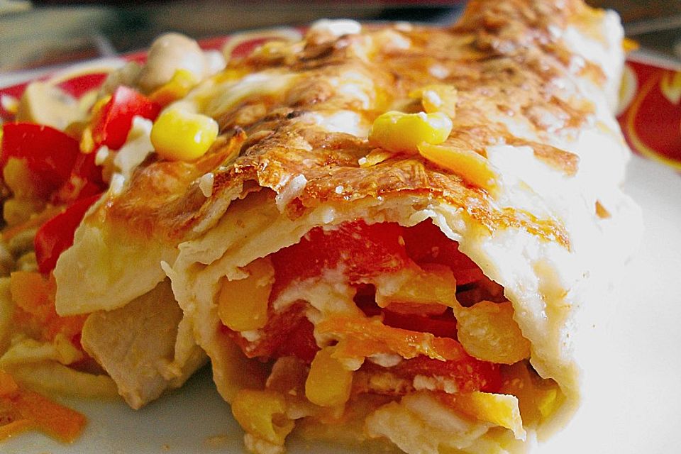 Hähnchen-Tortilla-Auflauf