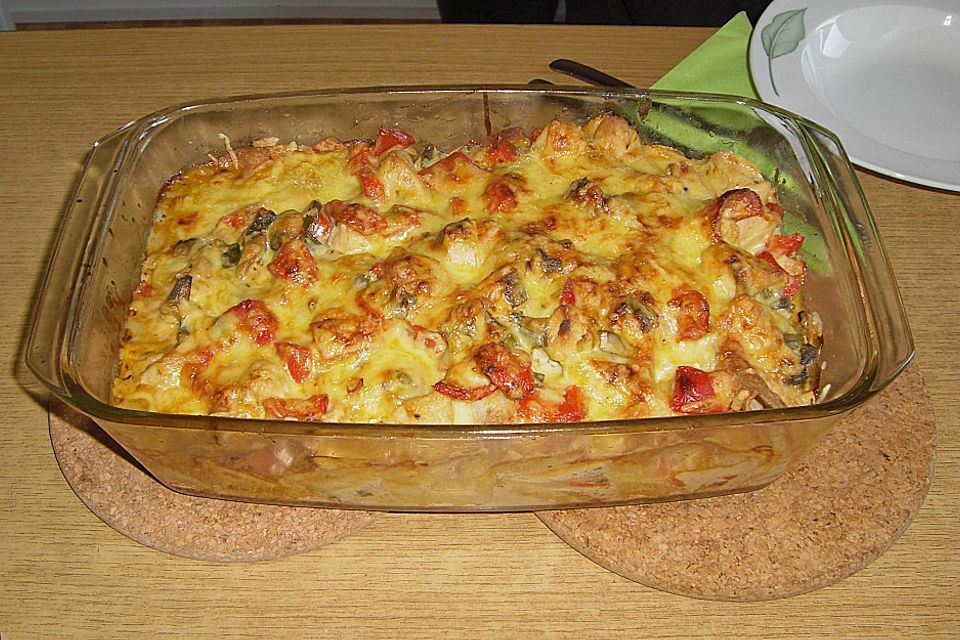 Hähnchen-Tortilla-Auflauf