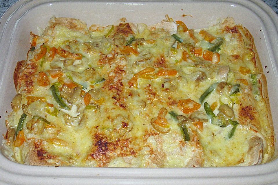 Hähnchen-Tortilla-Auflauf