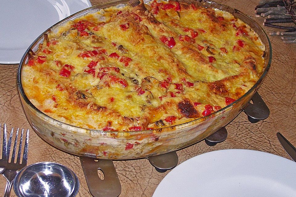 Hähnchen-Tortilla-Auflauf