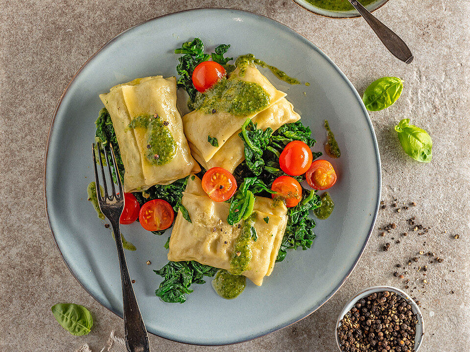 Maultaschen mit Pesto von buerger | Chefkoch