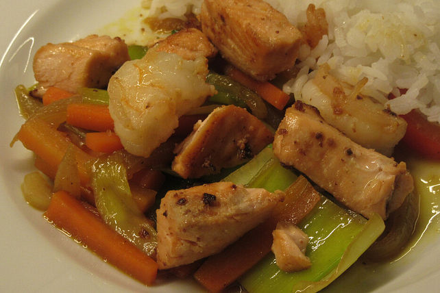 Fischpfanne mit viel Gemüse Asiastyle von Barbabietola| Chefkoch Fischpfanne mit viel Gemüse Asiastyle von Barbabietola| Chefkoch