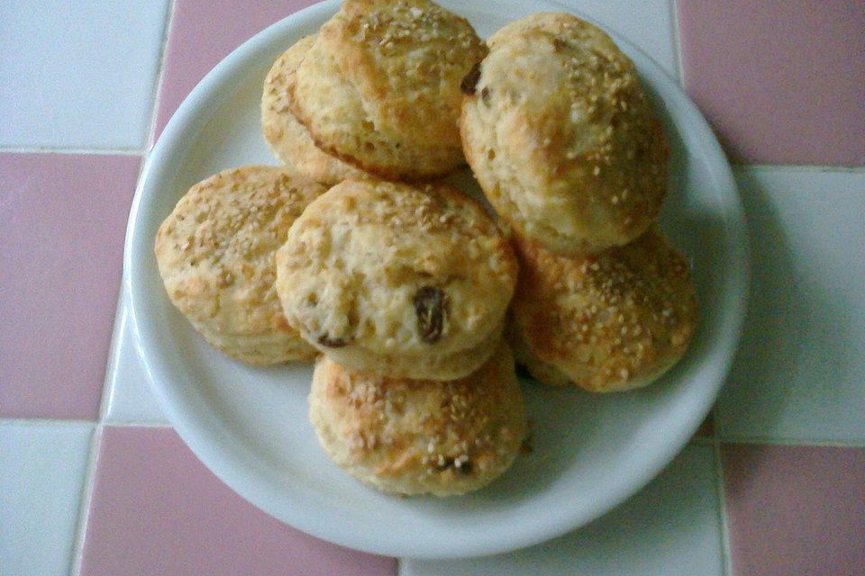 Variationen von süßen Scones