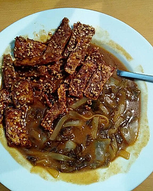 Miso Suppe mit Tofu teriyaki