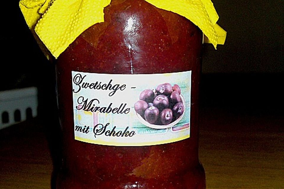 Mirabellen - Zwetschgen - Marmelade mit Schokolade