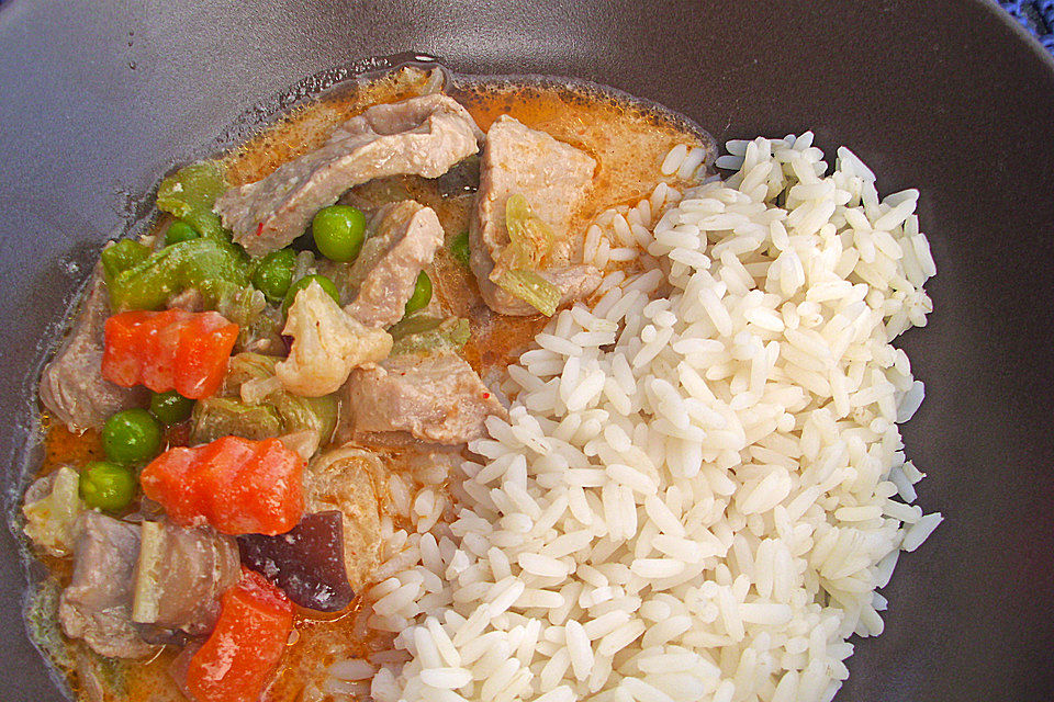 Thai - Curry mit Schweinefleisch