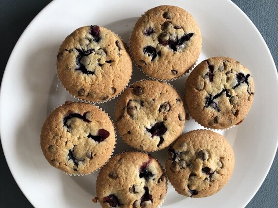 Einfache Schoko-Blaubeermuffins von amso_1888| Chefkoch