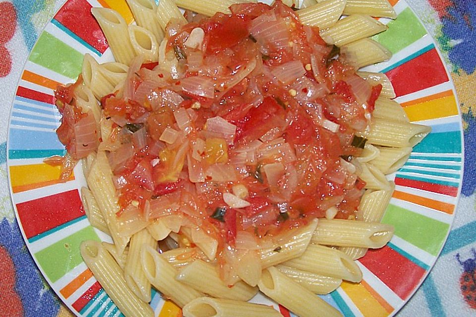 Spaghetti mit pikanter Orangen - Grapefruit - Sauce