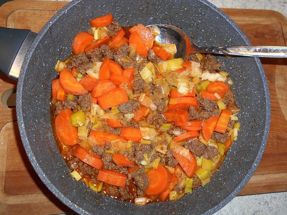 Hackfleisch-Möhren-Lauchpfanne von Leni268| Chefkoch Hackfleisch-Möhren-Lauchpfanne von Leni268| Chefkoch