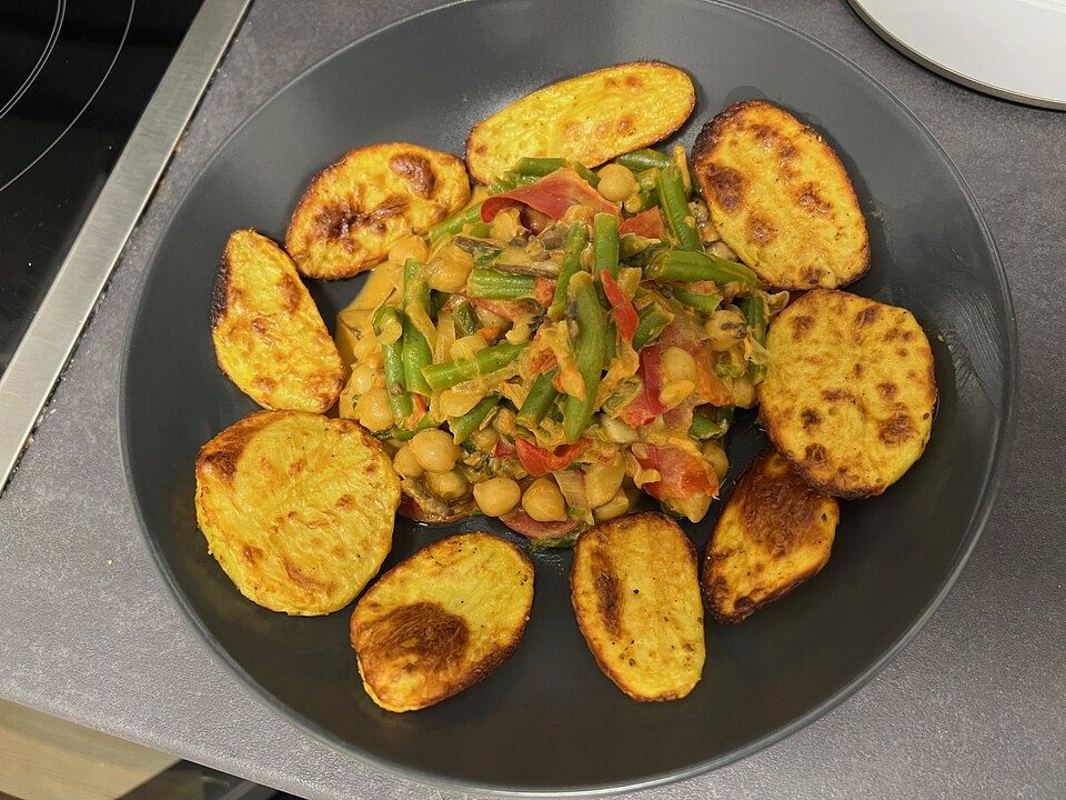 Feta-Gemüse mit Kichererbsen und Ofenkartoffeln von Michael-Ernst| Chefkoch