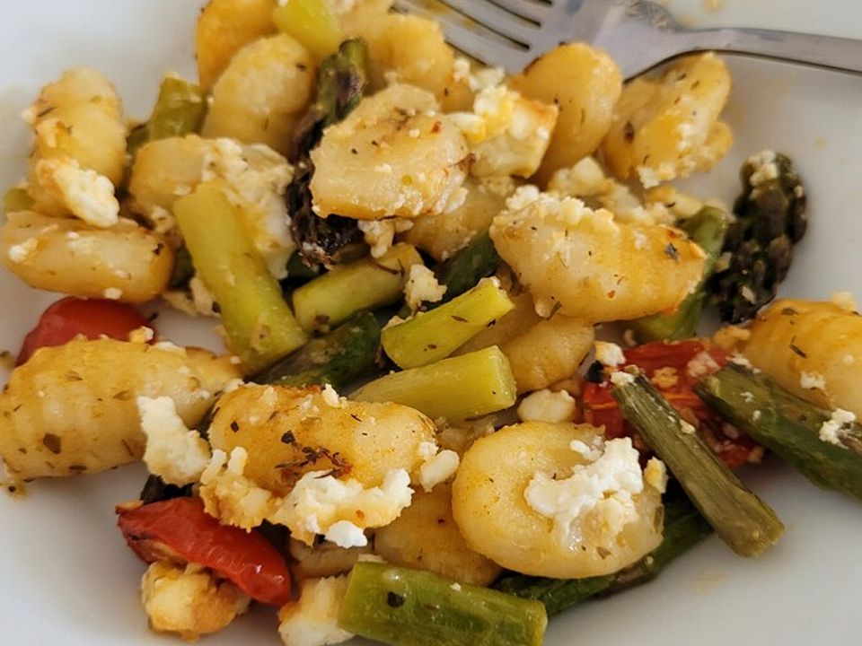 Überbackene Gnocchi mit grünem Spargel von kalypso78| Chefkoch