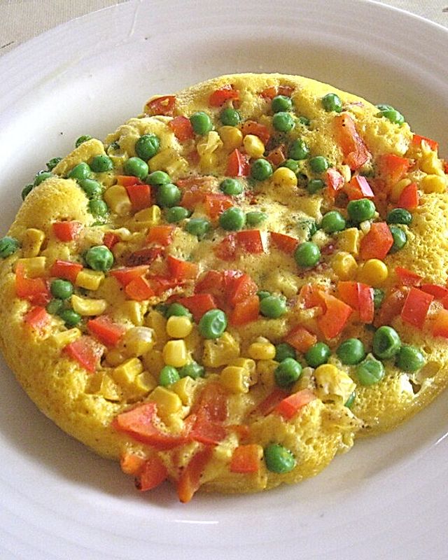 Gemüse-Omelett aus Eiweißpulver