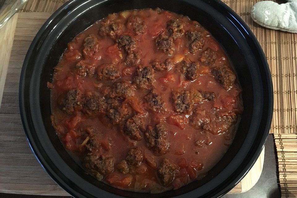 Hackfleisch - Eier Tajine Hackfleisch - Eier Tajine