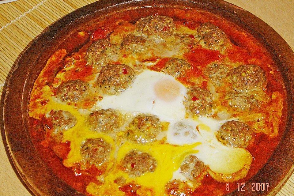 Hackfleisch - Eier Tajine Hackfleisch - Eier Tajine