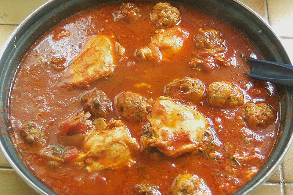 Hackfleisch - Eier Tajine Hackfleisch - Eier Tajine