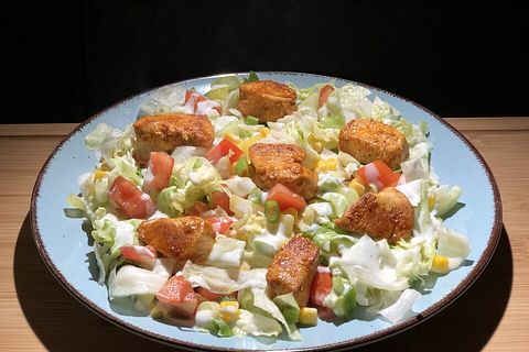 Salat mit Curry-Hähnchen von SessM| Chefkoch